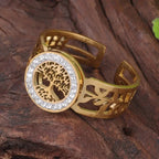 Tree of Life Ring for Women Gold Signet Ring