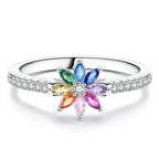 Rainbow Flower Ring