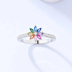Rainbow Flower Ring