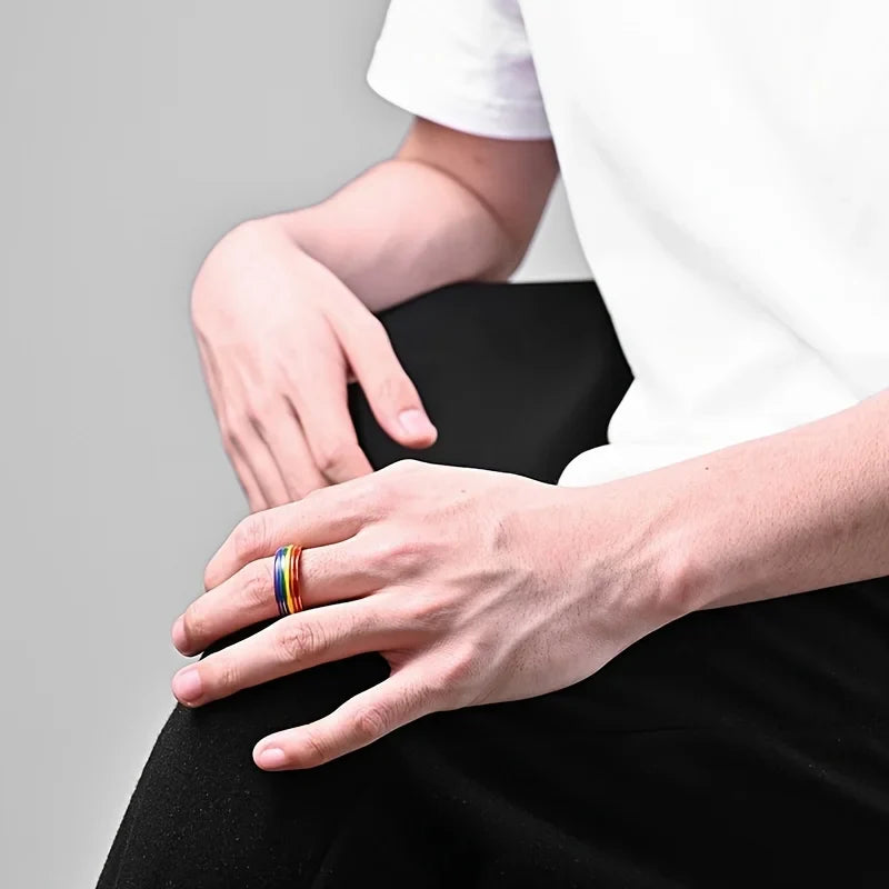 Men’s rainbow ring