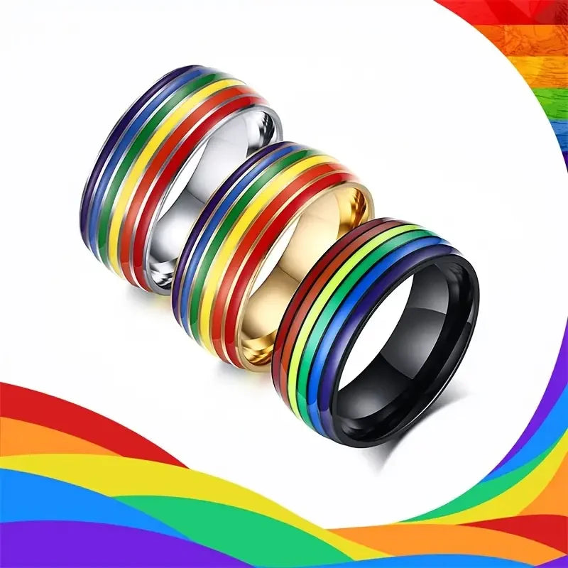 Black men’s rainbow ring
