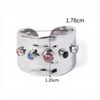 Wide rainbow ring