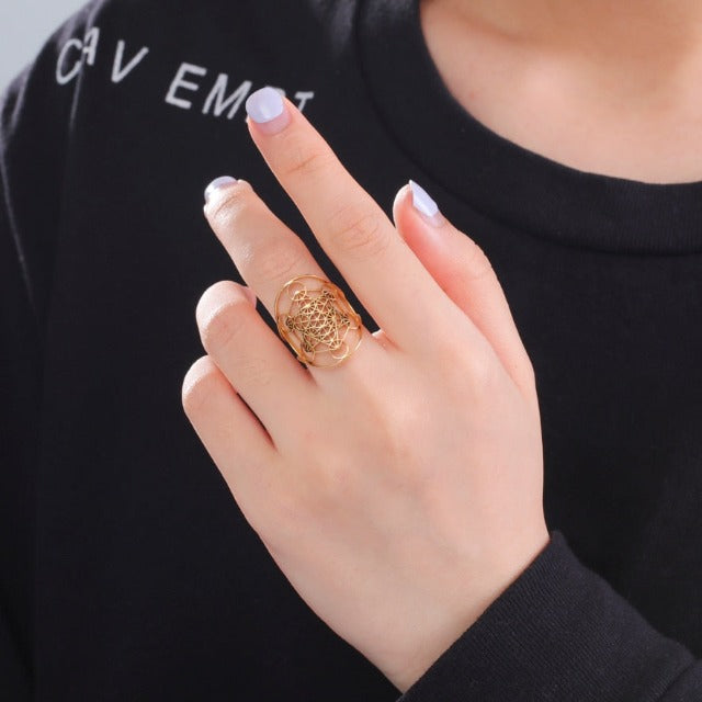Archangel Metatron gold ring
