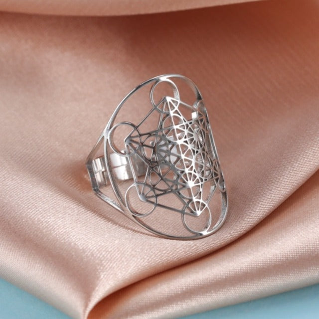 Archangel Metatron silver ring