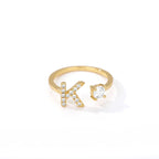 Personalized ring with initial k