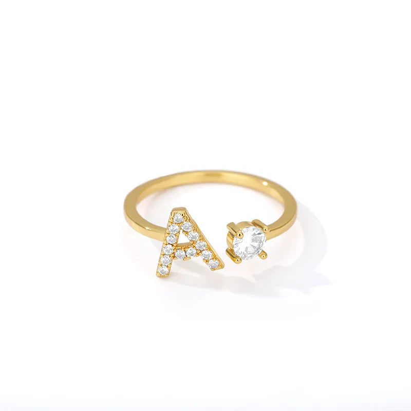 Personalized ring with initial a