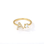 Personalized ring with initial a