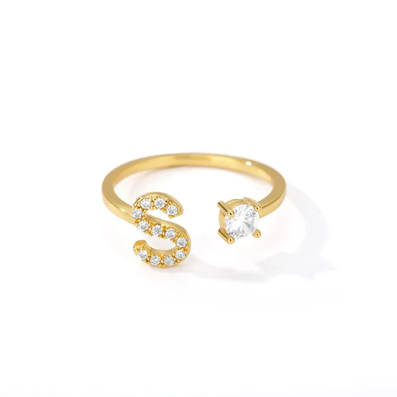 Personalized ring with initial s