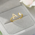 Personalized ring with initial