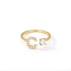 Personalized ring with initial c