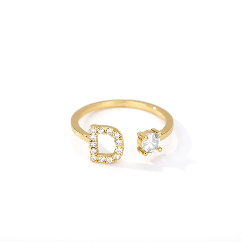 Personalized ring with initial d