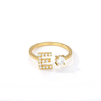 Personalized ring with initial e
