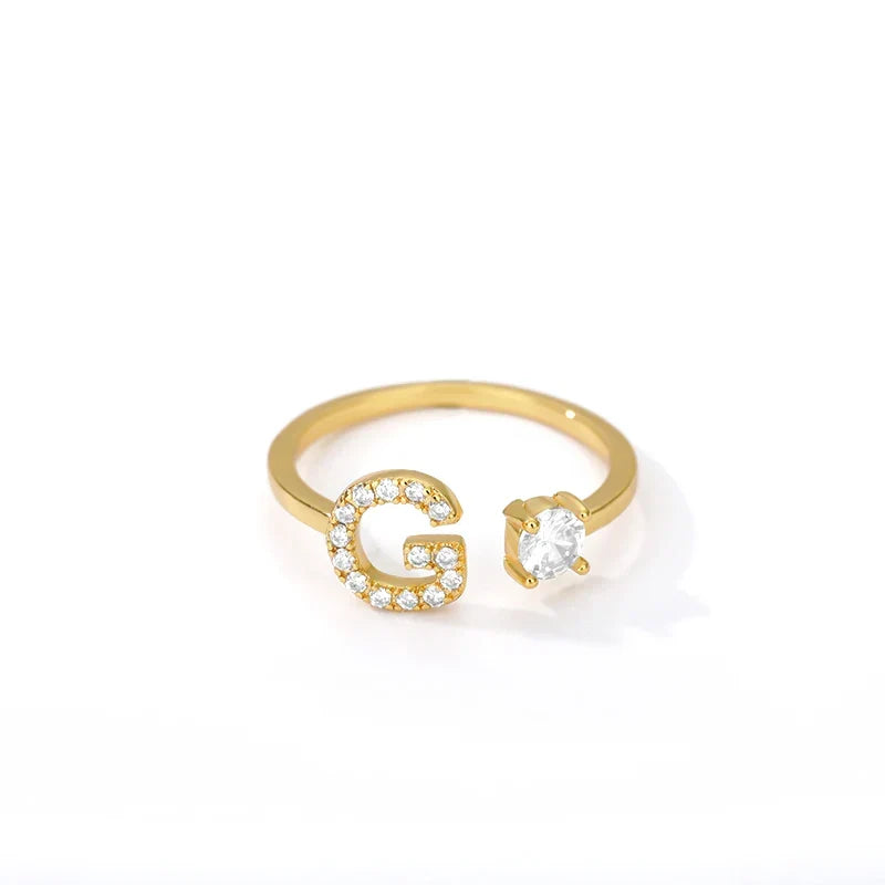 Personalized ring with initial g