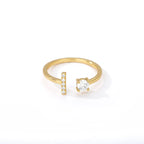 Personalized ring with initial i