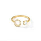 Personalized ring with initial o