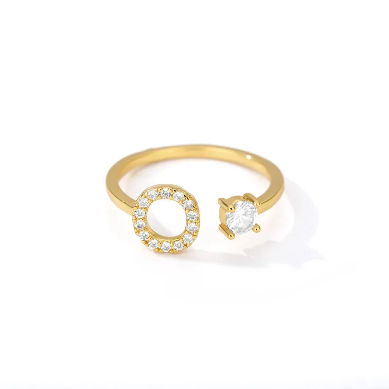 Personalized ring with initial o