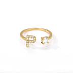 Personalized ring with initial p