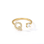 Personalized ring with initial q