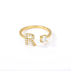 Personalized ring with initial r