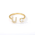 Personalized ring with initial u
