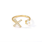 Personalized ring with initial x