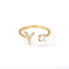 Personalized ring with initial y