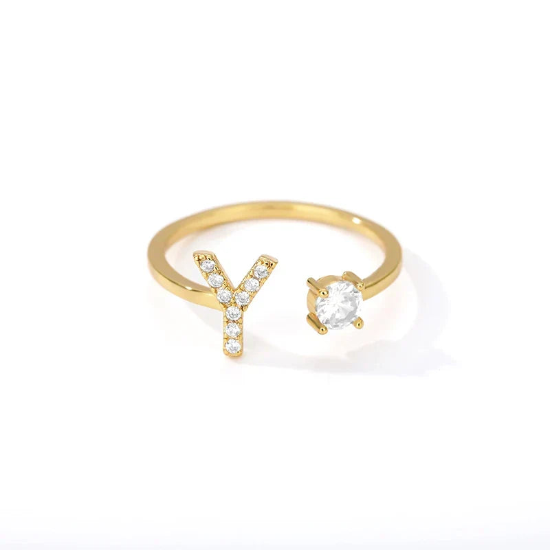Personalized ring with initial y