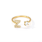 Personalized ring with initial z