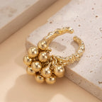 Ring with Silver or Gold Plated Pearls gold