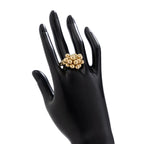 Ring with Silver or Gold Plated Pearls gold