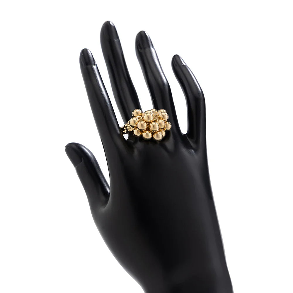 Ring with Silver or Gold Plated Pearls gold