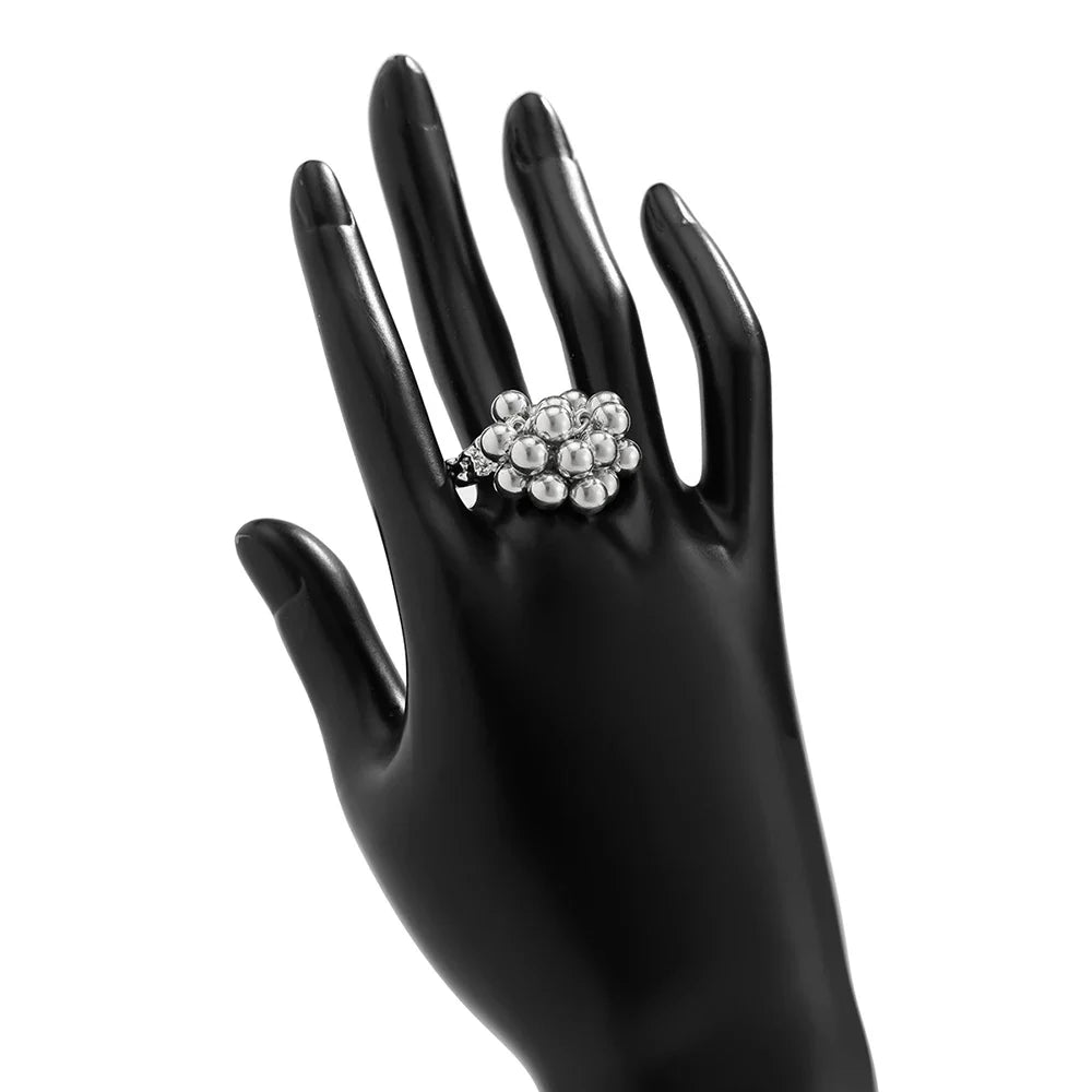 Ring with Silver or Gold Plated Pearls silver