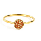 Ring with small round birthstones for women January