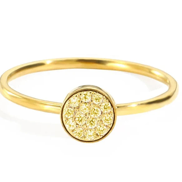 Ring with small round birthstones for women November