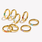 Birthstone ring with set stone for women