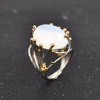 Ring with Natural Stone Moonstone