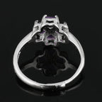 Ring with 4-Leaf Clover in Amethyst Stone