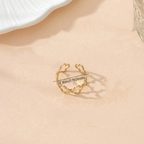 Ring with Four-Leaf Clover Lucky Charm