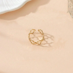 Ring with Four-Leaf Clover Lucky Charm gold