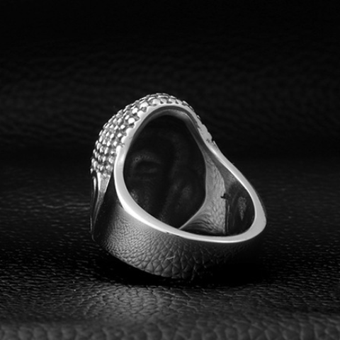 Silver Buddha Ring