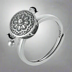 Buddhist Lotus Flower Silver Ring