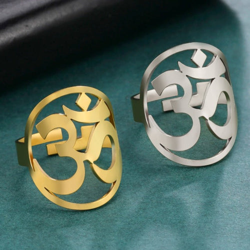 Buddhist Om Tibetan Ring Signet Ring Men Women