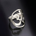 Buddhist Om Tibetan Ring Signet Ring Men Women Silver