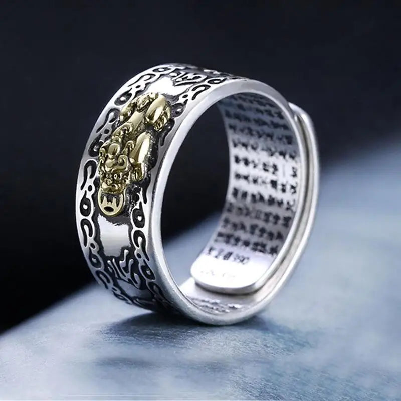 Tibetan Om Buddhist Ring for Men or Women