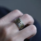 Tibetan Buddhist Ring Men Women Signet Ring Gold and Silver
