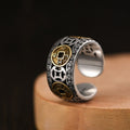 Tibetan Buddhist Ring Men Women Signet Ring Gold and Silver