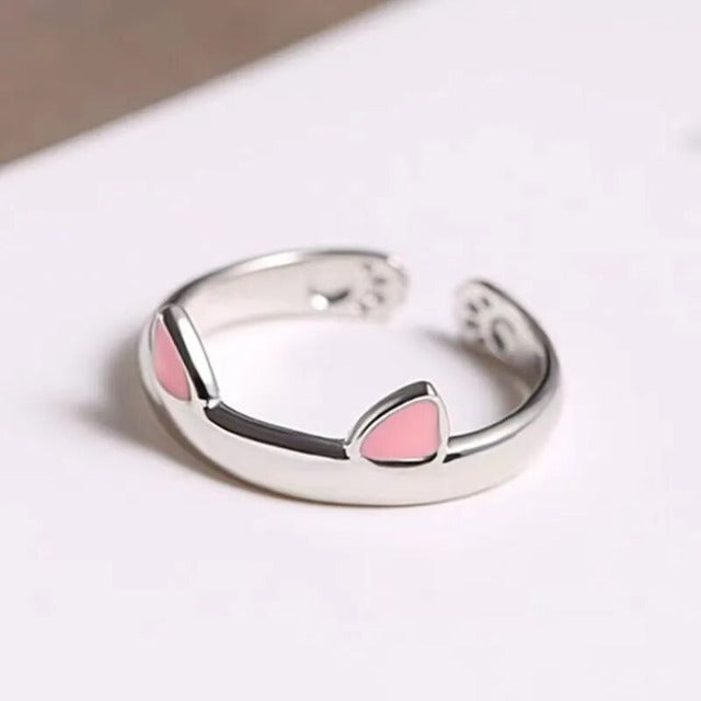 Cat Hug Ring Pink Ears