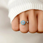 Anti-Anxiety Ring Blue Greek Turkish Eye Matiasma Mataki
