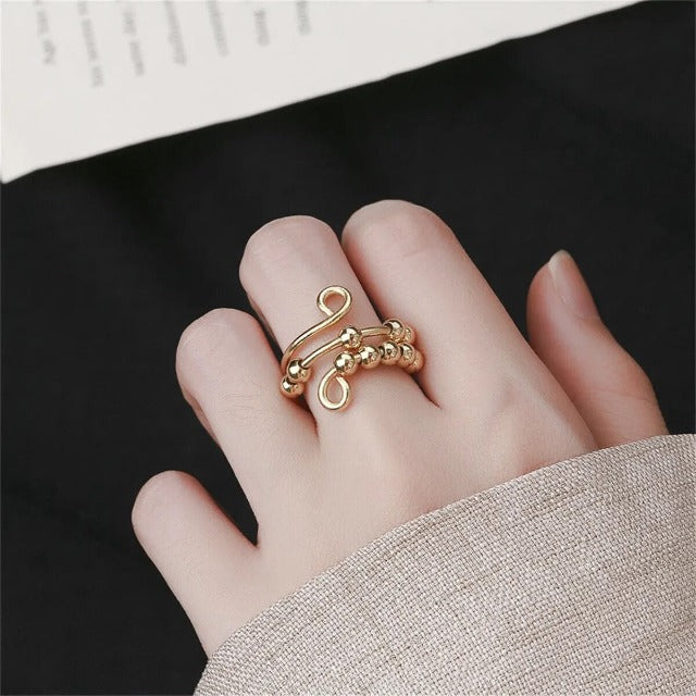 Gold Anti-Anxiety Ring for Women