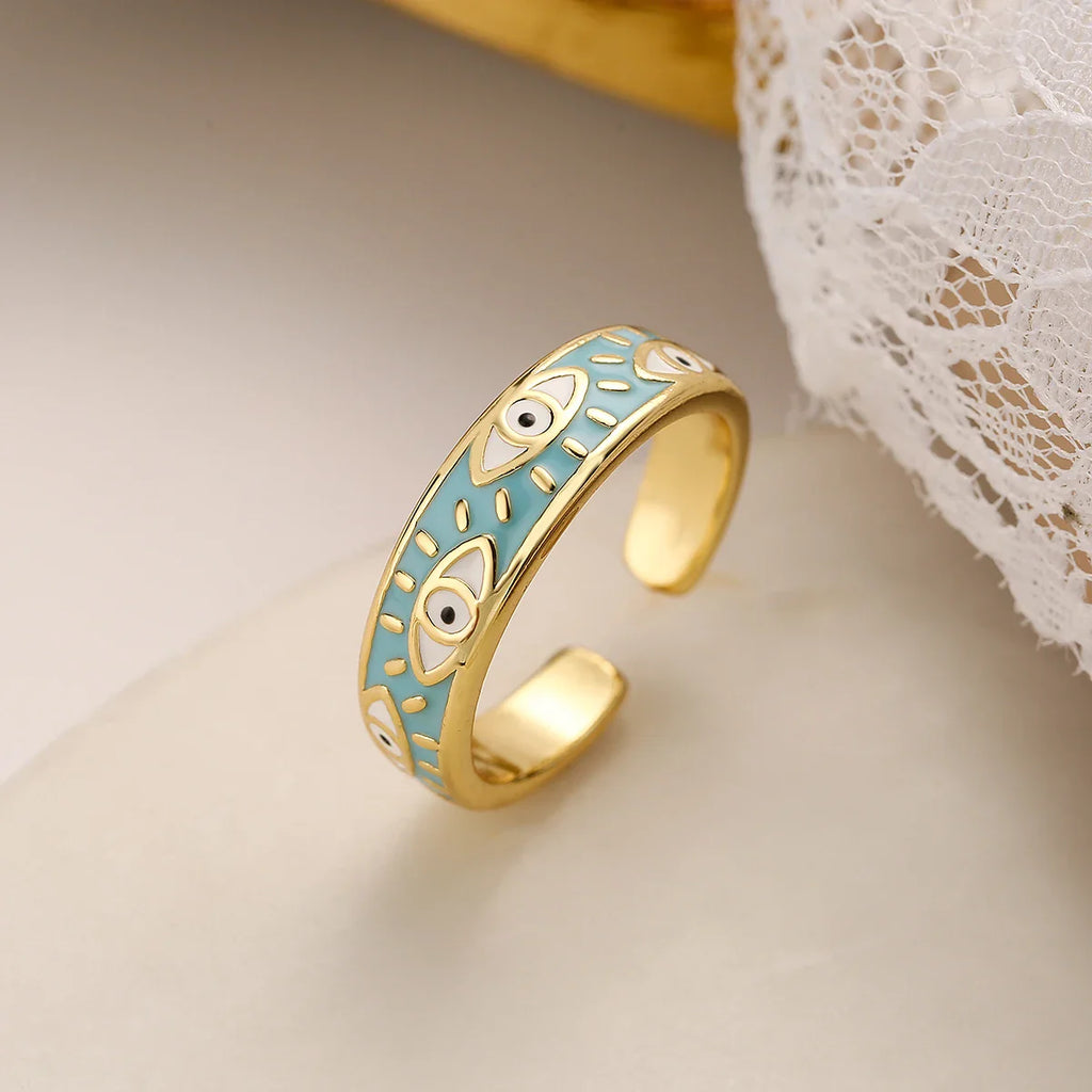 Ring Against Evil Eye Blue Turkish Ring Turquoise
